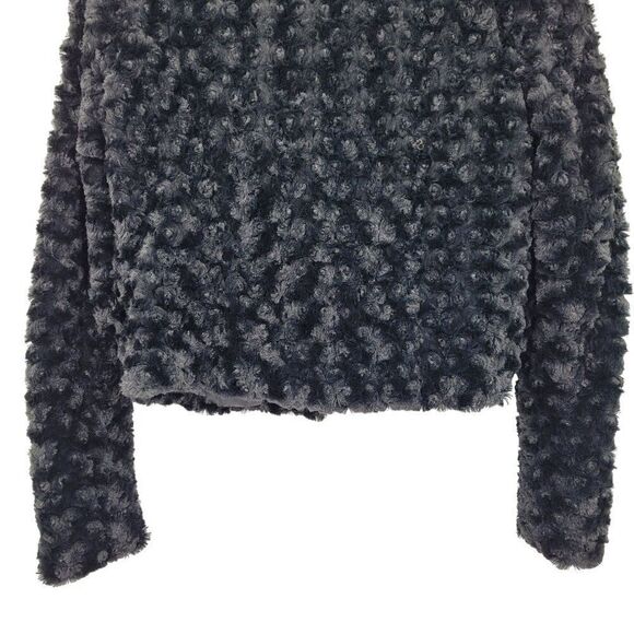 Candies XS Vegan Faux Fur Black Formal Cropped Jacket Bolero Evening Pockets - Picture 10 of 11